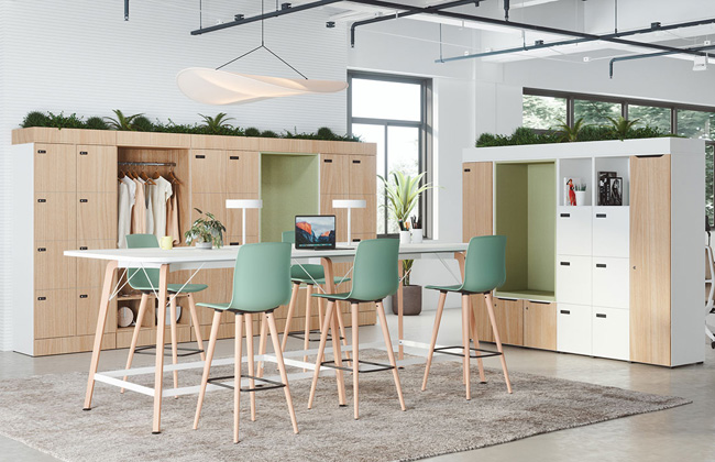 CANON apuesta por la economía circular con la gama de máquinas multifunción refabricadas de última generación imageRUNNER ADVANCE ES Taquillas modulares para entornos laborales