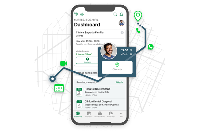 Dedica más tiempo a vender y alcanza tus objetivos comerciales con un CRM móvil y datos en tiempo real